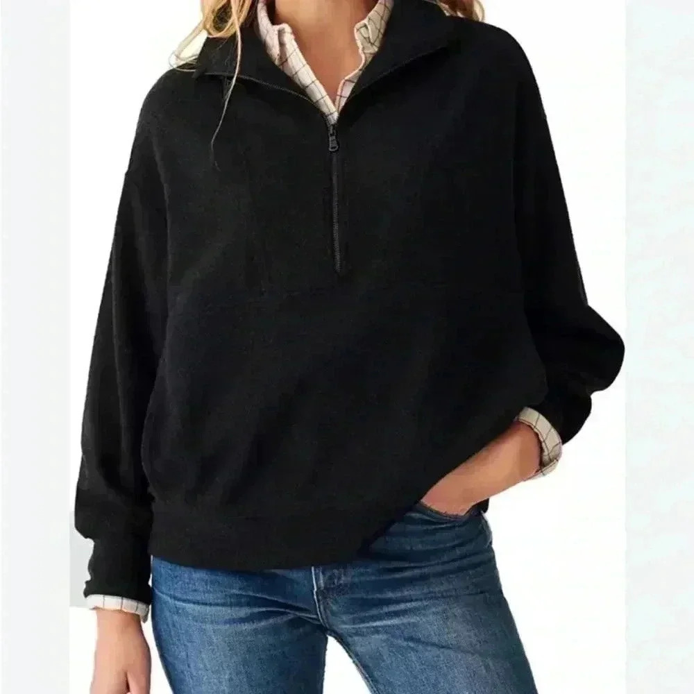 Faherty Women's Legend Lounge Half Zip Sweatshirt